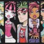 Counted Cross stitch pattern - 7 monster high bookmark 242 x 123 stitches E899