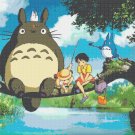 counted Cross stitch pattern Totoro fishing by Miyazaki 496*370 stitches E268