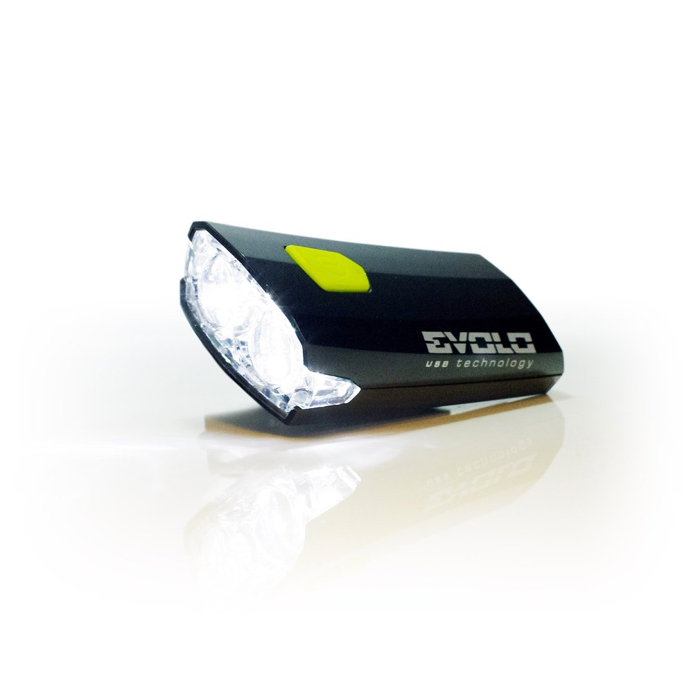 Evolo USB Rechargeable Front Light - Black