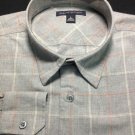 banana republic Brushed Twill Elephant Solid Gray Warm Fuzzy Mens Large shirt