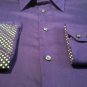 J. Ferrar modern fit solid royal purple herringbone mens dress shirt