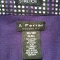 J. Ferrar modern fit solid royal purple herringbone mens dress shirt