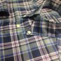 Hathaway Medium purple blue checkered non-iron button Down mens dress shirt