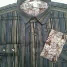 Banana Republic dark blue striped 17/17.5 - 32/33 Twill Mens dress shirt