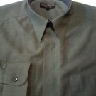 Harry Rosen made in Italy dark green 16.5 - 36/37" Mens dress shirt