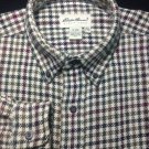 Eddie Bauer Fall Edition Brushed Twill Green/Red Vintage Mens Shirt Large $165