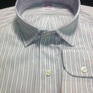 Brooks Brother American Red/White/Blue Striped 15.5 34" Mens Soft M Dress Shirt