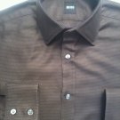 Hugo Boss chocolate brown Oxford cloth 15.5 - 32/33 Mens dress shirt