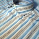 Banana Republic blue/brown on white 14.5 - 30/31 Mens small Dress Shirt