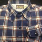 Sears sportswear perma-prest mens thick POOFY WARM plaid medium shirt