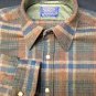 Pendleton Brown Plaid Wool Small Mens Casual Shirt