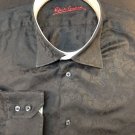 Robert Graham Black Paisley Large Mens Dress Shirt