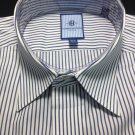 tommy Hilfiger Ithaca Blue White stripe mens large dress shirt