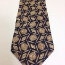 Logan Drive Geometric Silk Yellow/black Classic Neck Tie