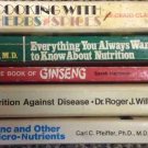 Lot Of 5 Books - Health Herbal Nutrition Cooking With Spices Ginseng zinc