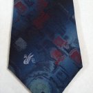 Don Loper Blue Geometric Mens Classic Neck Tie