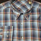 Tommy Bahama Blue Medium Mens Casual Shirt 80% silk / 20% cotton Long Sleeve
