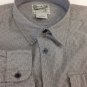 Mens XL Rollup-Button Long Sleeve Overdrive Brand Gray Geometric Dress Shirt
