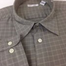 Halogen Brand Mens Large Gray Button-up Long Sleeve Dress Shirt