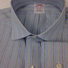 Brooks Brothers Light Blue Striped Mens Traditional 16.5" 33" Large Dress Shirt