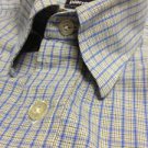 Pierre Cardin Blue/yellow Plaid Mens Classic Fit 15.5" 31" Sleeve Dress Shirt