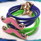 Lyft Pink Mustache Seahawks 12th Man Bright Colorful Wrist Bracelets Trendy Swag