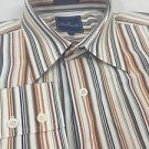 Faconnable Striped Autumn Multi-color France Men's 15" 34/35" Crisp Medium Shirt