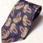 G Caster Irridescent Swirl Emboss Geometric Mens 57" Silk Purple Skinny Neck Tie