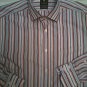 Tailorbyrd Flip Cuff Red/Blue Stripe Large Mens Multi-color Classic dress shirts