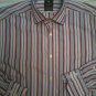 Tailorbyrd Flip Cuff Red/Blue Stripe Large Mens Multi-color Classic dress shirts