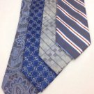 Jos. A. Banks/Geoffrey Beene Blue Paisley Striped Checkered Mens Silk Ties