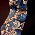 Barrington NICE Woven Paisley Glossed Sheen Classic Blue Paisley Silk Neck Tie