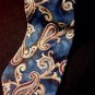 Barrington NICE Woven Paisley Glossed Sheen Classic Blue Paisley Silk Neck Tie