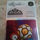 Panini EURO 2012 Number 1 Official Logo Foil Sticker Mint