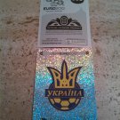 Panini EURO 2012 Number 398 Ukraine Ucrania Foil Sticker Mint