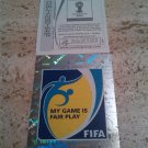 Panini World Cup Brazil 2014 Number 1 Fair Play Foil Sticker Mint