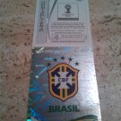 Panini World Cup Brazil 2014 Number 32 Brazil Brasil Foil Sticker Mint