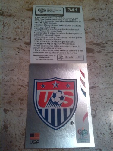 Panini World Cup Germany 2006 Number 341 USA Foil Sticker Mint