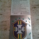 Panini World Cup Germany 2006 Number 379 Brazil Foil Sticker Mint