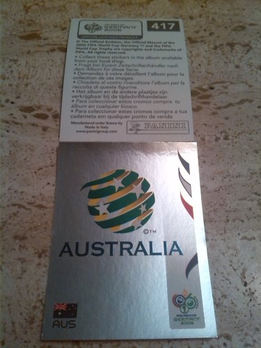 Panini World Cup Germany 2006 Number 417 Australia Foil Sticker Mint