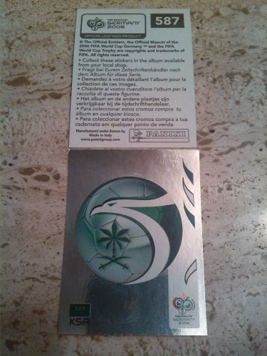 Panini World Cup Germany 2006 Number 587 Saudi Arabia Foil Sticker Mint