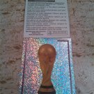 Panini World Cup Korea Japan 2002 Number 1 Trophy Foil Sticker Mint