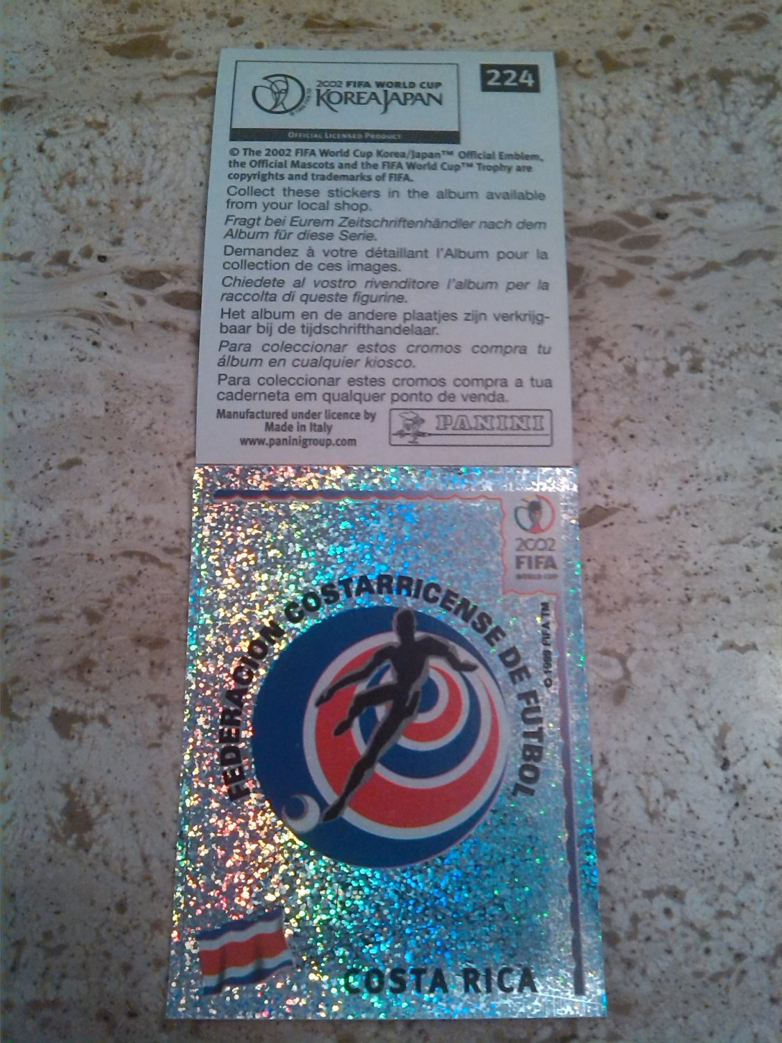 PANINI KOREA 2002 WORLD CUP Stickers au choix pick choice WC FOOT
