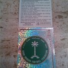 Panini World Cup Korea Japan 2002 Number 332 Saudi Arabia Foil Sticker Mint