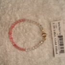 Swarovski crystal pink and clear baby bracelet FREE MAILING