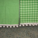 Christmas green cotton Madras Cafe kitchen towels FREE MAILING