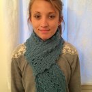 Country Blue Peacock and Shell Scarf