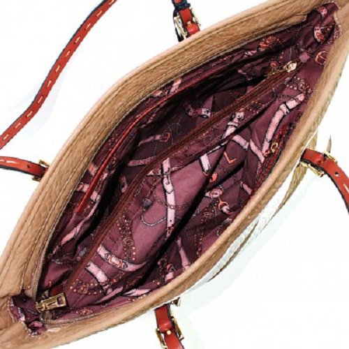 La Terre Fashion Handbag, Vegan, Silver & White Stripes Purse