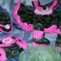 Handmade Crocheted Cowgirl Outfit, Pink Trim