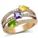 Ladies' Stainless Steel Ion Rose Gold Ring